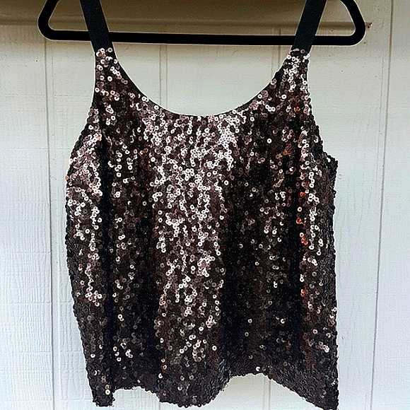 L THEORY ONDREA SILK PENNY SEQUIN TOP ***LIKE NEW!*** - Picture 7 of 8